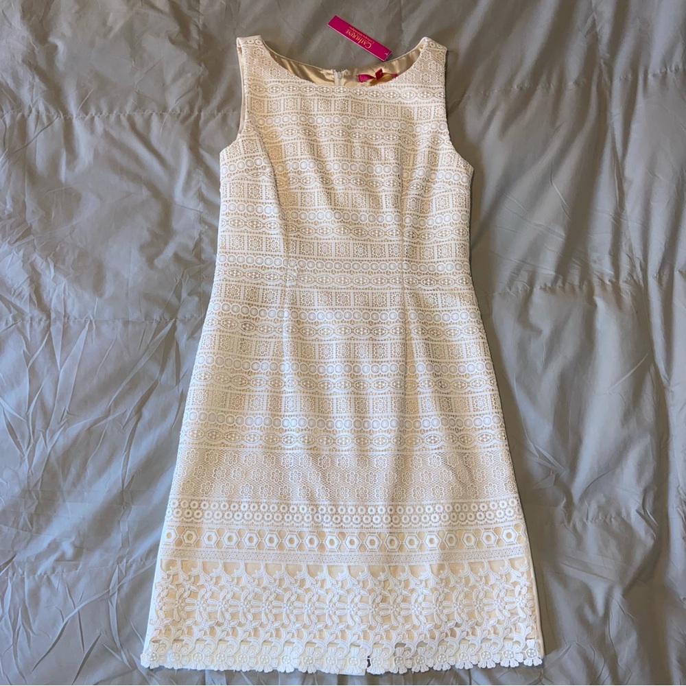 Cream/Nude Lace Front Dress